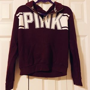 Pink Maroon Quarter Zip Pullover - Like New